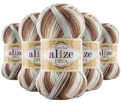 Produktbild von 500g Strickgarn ALIZE DIVA BATIK Farbverlauf Häkelgarn Wolle Stricken Häkeln