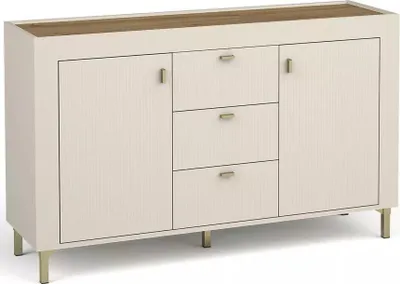 Image de Commode combinée AUROVA - cachemire / chêne whisky