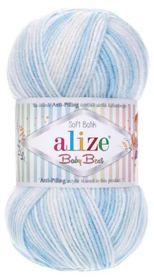 100g Baby-Strickgarn ALIZE Baby Best Batik 6669, Antipilling, Babywolle, Farbwahl
