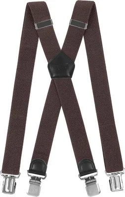 Productafbeelding van Extra Sterke Bretels voor Heren met 4 Metalen Clips, Breed en Verstelbaar