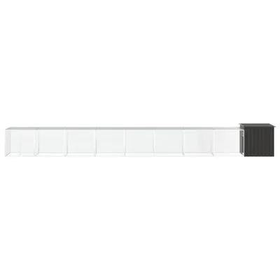 Obrázek produktu pro vidaXL Klec pro kuřata antracitová 900x91x100 cm pozinkovaná ocel