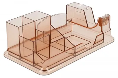 Image de Delock 18341 DELOCK Schreibtisch Organizer transparent / braun
