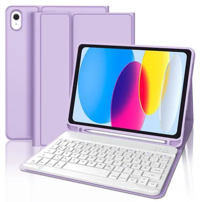 Produktbild von Tastatur Hülle für A16 11th 10th Generation 11 Zoll Kompatibilität Lila