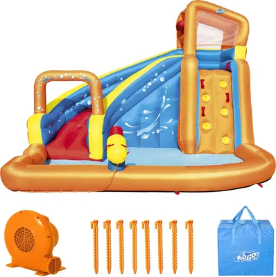 Image de H2OGO!™ Parc aquatique avec soufflerie permanente "Hurricane" 5-10 ans 420 x 320 x 260 cm
