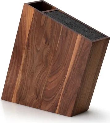 Image de CONTINENTA Messerblock schräg, Walnuss 31x8x26 cm 4251 4017167425108