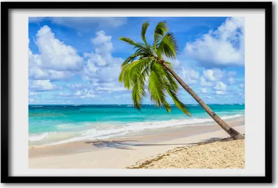 Produktbild von Bild 60x40 MDF-Rahmen, Wandkunst Tropischer Strand