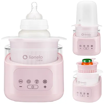 Image de Chauffe-biberon Lionelo ThermUP 4.0 avec récipient amovible, stérilisateur, veilleuse, 400 W - Rose