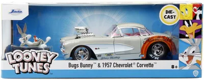 Produktbild von Jadatoys 9332390314R00 - 1:24 Bugs Bunny&1957 Chevrolet Corvette - Neu
