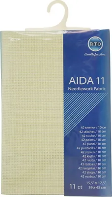 Produktbild von RTO Aida Zuschnitt, 11ct, ecru dunkel, 39x45cm