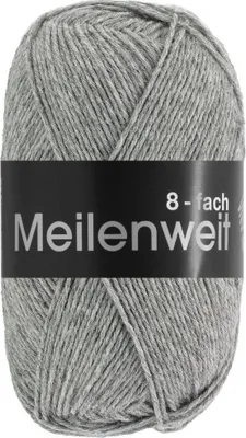 Produktbild von Lana Grossa - Meilenweit 8-fach 150g 9615 mittelgrau