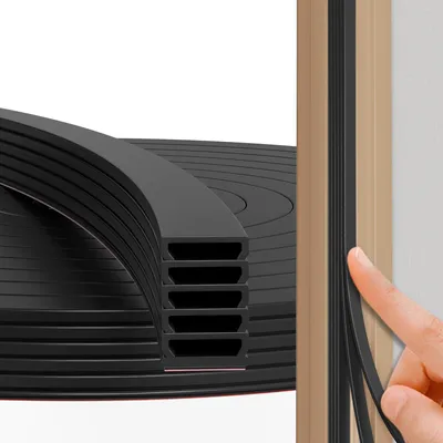 Obrázok produktu pre Tesnenie do dverí 6 m, čierna, samolepiaca tesniaca páska pre dvere, guma