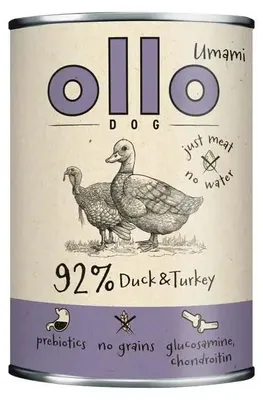 Obrázok produktu pre OLLO Umami Kačacie a morkacie - mokré krmivo pre psov - 850 g