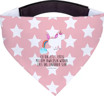 Produktbild von Mr. & Mrs. Panda Halstuch Einhorn Pupsen - Rot Pastell - Geschenk, Spaß, Unicorn, Freundin, Hunde, Hund, Regenbogen, Lustig, Hunde-Bandana, Hundehalstuch, Tuch