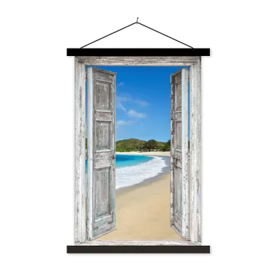 Produktbild von MuchoWow® Textilposter Meer - Tropen - Blick - Strand 120x180 cm mit schwarzem Rahmen - Fotos
