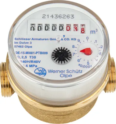 Produktbild von Schlösser Einstrahl-Etagenzähler ETK für Kaltwasser bis 30 Grad Q3 2,5 DN 15x3/4", 80mm 00115T0800001
