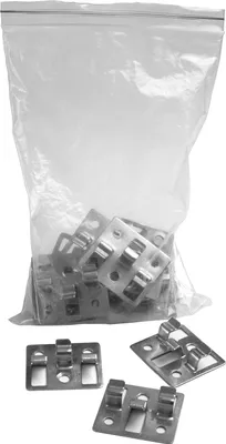 Produktbild von HEXIM Thermoesche Terrassendielen (Speditionslieferung) - wahlweise mit Montagezubehör - (20 Befestigungsclips) Montageclips Clips Terrassenclips