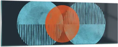 Produktbild von Bilder auf glas - Einteilig - Abstraktion Räder Gürtel - 90x30cm - Glasbilder - Wandbilder - Bilder - zum Aufhängen bereit - Wanddekoration aus Glas - Glas Bilder - Wandbild auf Glas - GAB90x30-4670