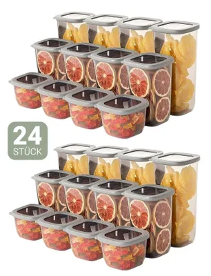 Produktbild von Aufbewahrungbehälter Frischhaltedosen Vorratsdosen mit Deckel 24 Stück Luftdicht