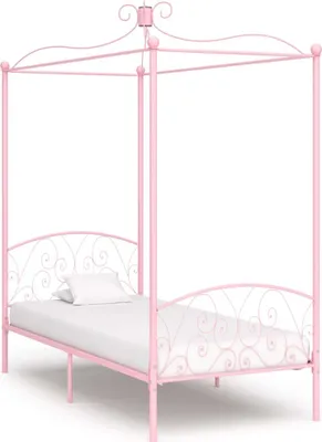 Produktbild von Himmelbett-Gestell Rosa Metall 100 x 200 cm