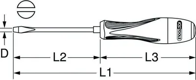 Image de Tournevis plat 2,5 mm - Longueur 75 mm