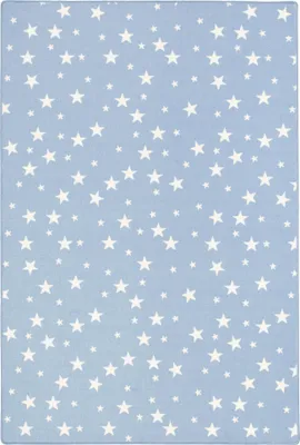 Produktbild von Kinder und Spielteppiche | Große Auswahl Bunte Muster | Pflegeleicht , Größe:200x250 cm, Design:Sterne Blau
