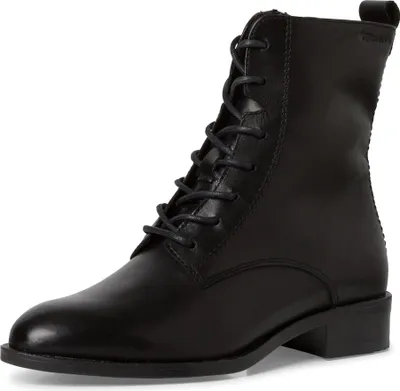 Produktbild von Tamaris Damen Boot Schnürung Stiefelette Reißverschluss flach modisch 1-25119-41, Größe:38 EU, Farbe:Schwarz