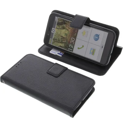 Produktbild von foto-kontor Tasche kompatibel mit Emporia Smart 3 Mini Book Style schwarz Schutz Hülle Buch