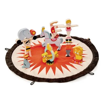 Obrázok produktu pre Podložka s drevenými hračkami – Akrobati – Tender Leaf Toys