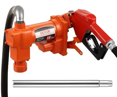 Immagine prodotto di Pompa di trasferimento carburante VEVOR, 12 V DC, 60,5 L/min, 1/4 hp, pompa di aspirazione benzina con ugello, tubo di uscita e tubo di aspirazione per benzina, diesel, paraffina, miscele di etanolo e metanolo e biodiesel