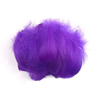 Bastelfedern, 100 Stück, Naturfedern, 7-12 cm, dunkelviolett