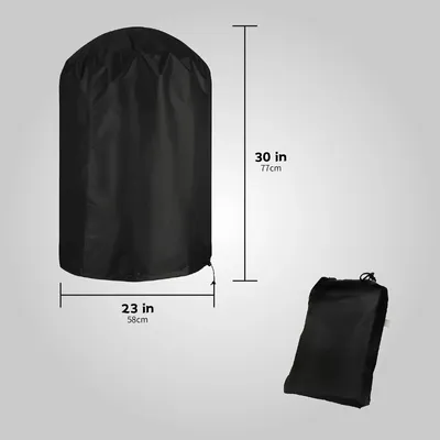 Produktbild von Grillabdeckung - Gasgrill-Abdeckung - 58 cm - Wasserdicht - Staubdicht - Winddicht - 100 % Polyester - Schwarz