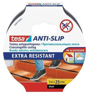 Productafbeelding van Antislip tape Tesa, 25 mm x 5 meter, zwart