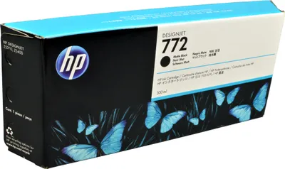 Produktbild von HP 772 Mattschwarz DesignJet Druckerpatrone, 300 ml, HP Designjet Z5200 PostScript Drucker, Thermal Inkjet, Schwarz, Singapur, 283 mm, 41 mm