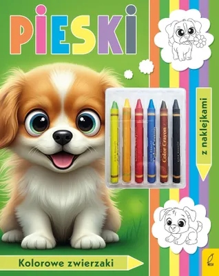 Zdjęcie produktu dla Pieski. Kolorowanka z kredkami