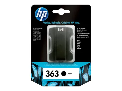 Produktbild von HP 363, Standardertrag, Foto schwarz, Tinte auf Farbstoffbasis, 1 Stück(e), 410 Seiten