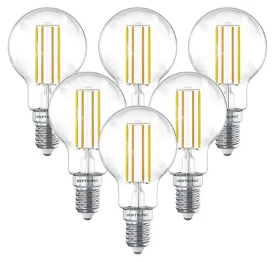 Produktbild von hoftronic Smart WiFi LED-Glühlampe E14 4,9W 470lm P45 1800-3000K dimmbar 6er Set