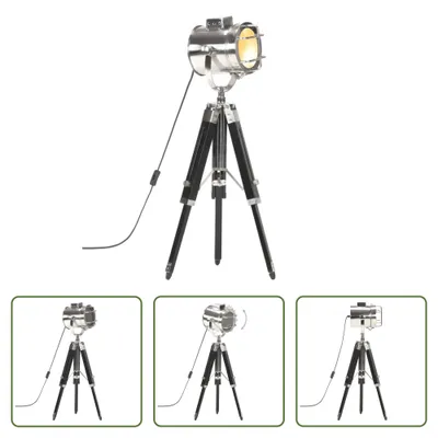 Obrázok produktu pre The Living Store Trojnožková lampa z masívneho dreva čierne mango 69 cm