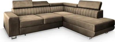 Produktbild von Masseno Ecksofa NOLA R-S mit Schlaffunktion L-Form, Sofa mit Bettkasten, Wohnzimmersofa, Couch, Soffa, Bettsofa, Couchgarnitur- Beige, MONOLITH 09