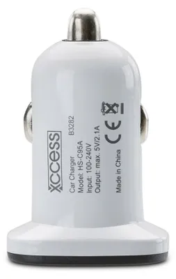 Produktbild von Xccess Autoladegerät, Dual USB, 2,1A, Weiß