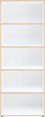 Produktbild von Aktenregal, 75cm breit, weiß mit Eiche, MANRESA-36