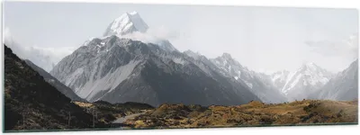Produktbild von Bilder auf glas - Einteilig - Weg Berg Gipfel - 160x50cm - Glasbilder - Wandbilder - Bilder - zum Aufhängen bereit - Wanddekoration aus Glas - Glas Bilder - Wandbild auf Glas - GAB160x50-4833
