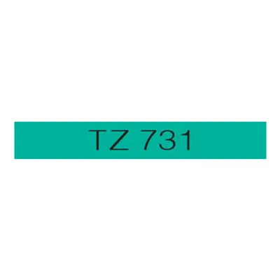 Produktbild von Brother Gloss Laminated Labelling Tape - 12mm, Black/Green