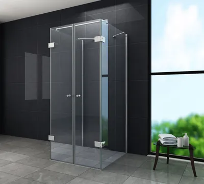 Produktbild von U-Duschkabine AVILO 80 x 80 x 200 cm inkl. Duschtasse