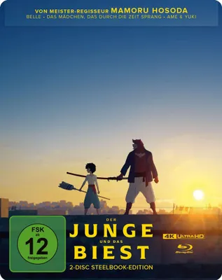 Produktbild von PLAION Der Junge und das Biest (Limitiertes Steelbook, 4K-UHD + Blu-ray), Zeichentrickfilm/Cartoon, Blu-ray, Deutsch, Japanisch, 120 min, Bakemono no Ko, Deutsch