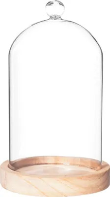 Image de Dôme en verre sur base en bois CLOCH