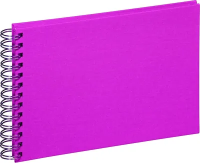 Produktbild von Spiralalbum 24x17cm 40 Seiten dunkelrosa Packung mit 12 Stück