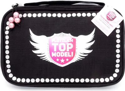 Produktbild von "Plötzlich Top Model" Kinder Kulturtasche (Schwarz)