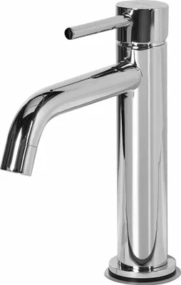 Produktbild von BELIANI Waschtischarmatur Silber aus Messing Verchromt Einhebelmischer Mischbatterie Waschbeckenarmatur Wasserhahn Badezimmer Modernes Design