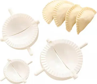 Productafbeelding van 3 stuks dumplingmachine-vormen, vullingvormen voor vleesgebak, keukenpers voor pasta, gereedschap voor het maken van dumplings, geschikt voor het maken van dumplingvulling, gebak en taarten
