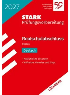 Produktbild von STARK Lösungen zu Deutsch - Realschulabschluss 2027 Hessen - Prüfungsvorbereitung